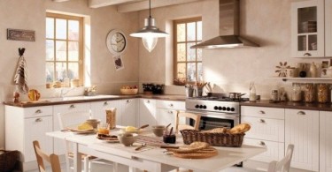 Дизайн интерьера кухни в винтажном стиле