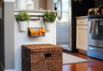 Плетёный короб для хранения кухонной утвари