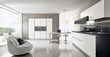 Элегантный дизайн кухонного гарнитура в минималистском стиле