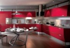 Восхитительный дизайн итальянской кухни Scavolini в красной гамме