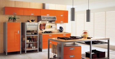 Яркий дизайн интерьера кухни от ladimoradesign.com