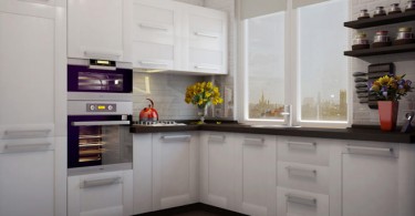 Дизайн интерьера кухни в белой гамме