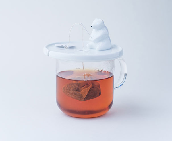 Заварник для чая в виде белого медведя