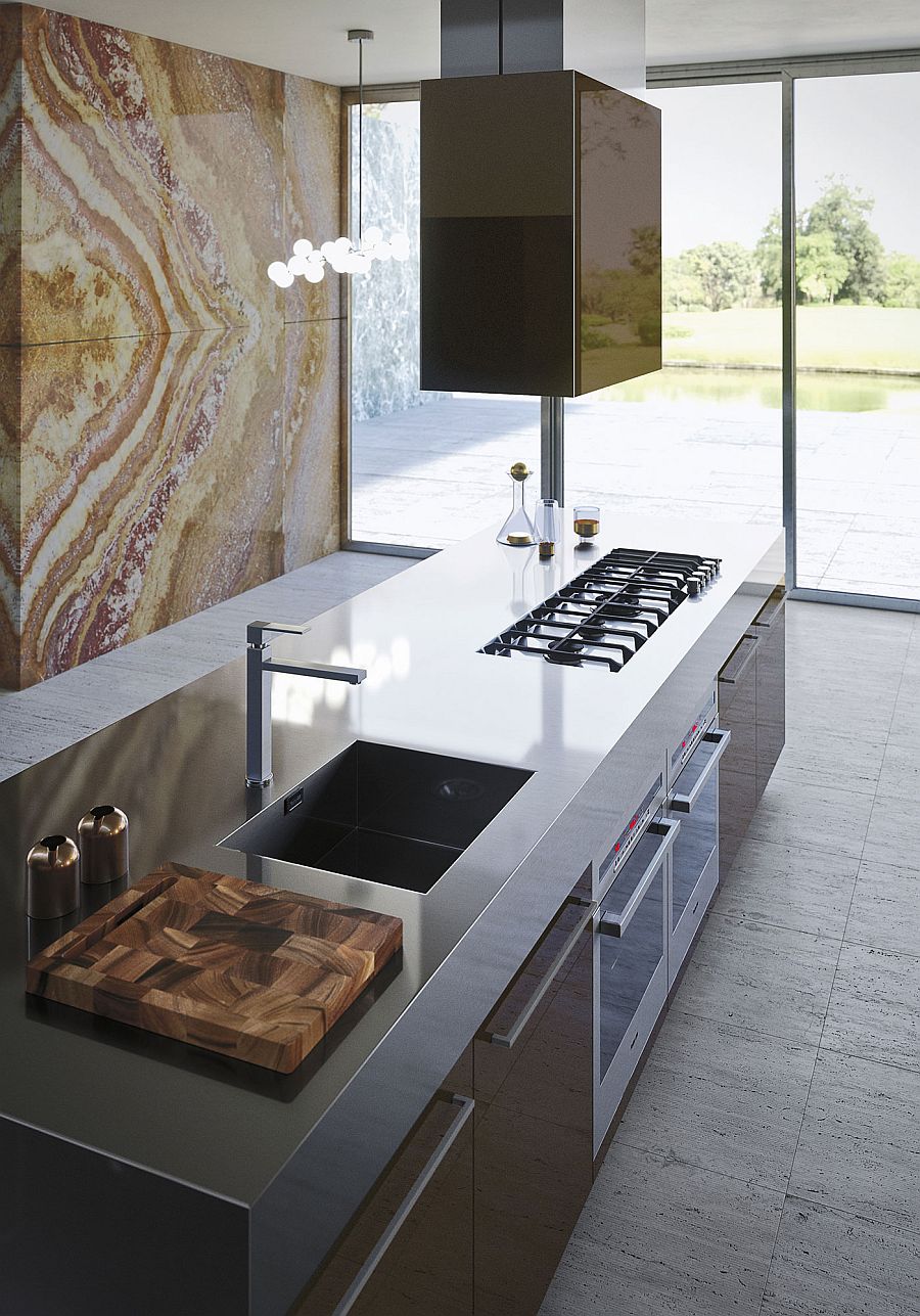 Великолепный минималистский дизайн кухонного гарнитура Opera Kitchen
