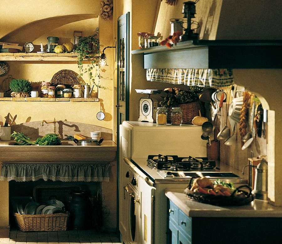 Средиземноморский дизайн кухни Doria с элементами деревенского стиля