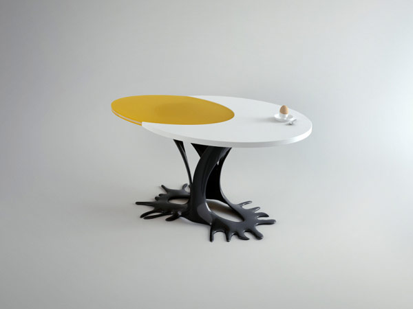 Необычный дизайн обеденного стола Egg от студии WamHouse