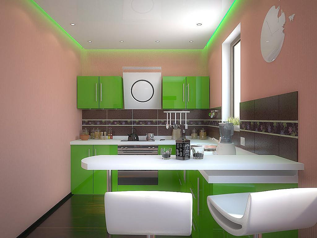 Дизайн длинной и узкой кухни в квартире
