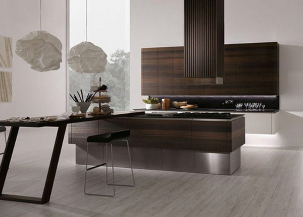 Минималистский дизайн деревянной кухни Neos от Rational Suites