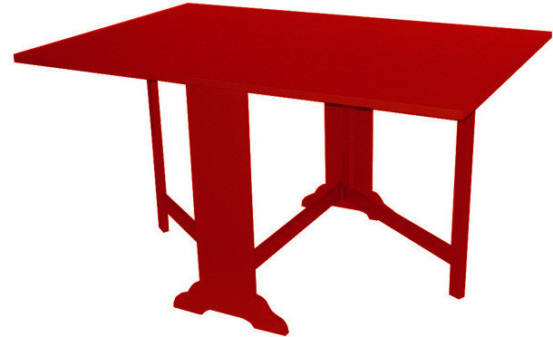 Складной красный стол для званых ужинов