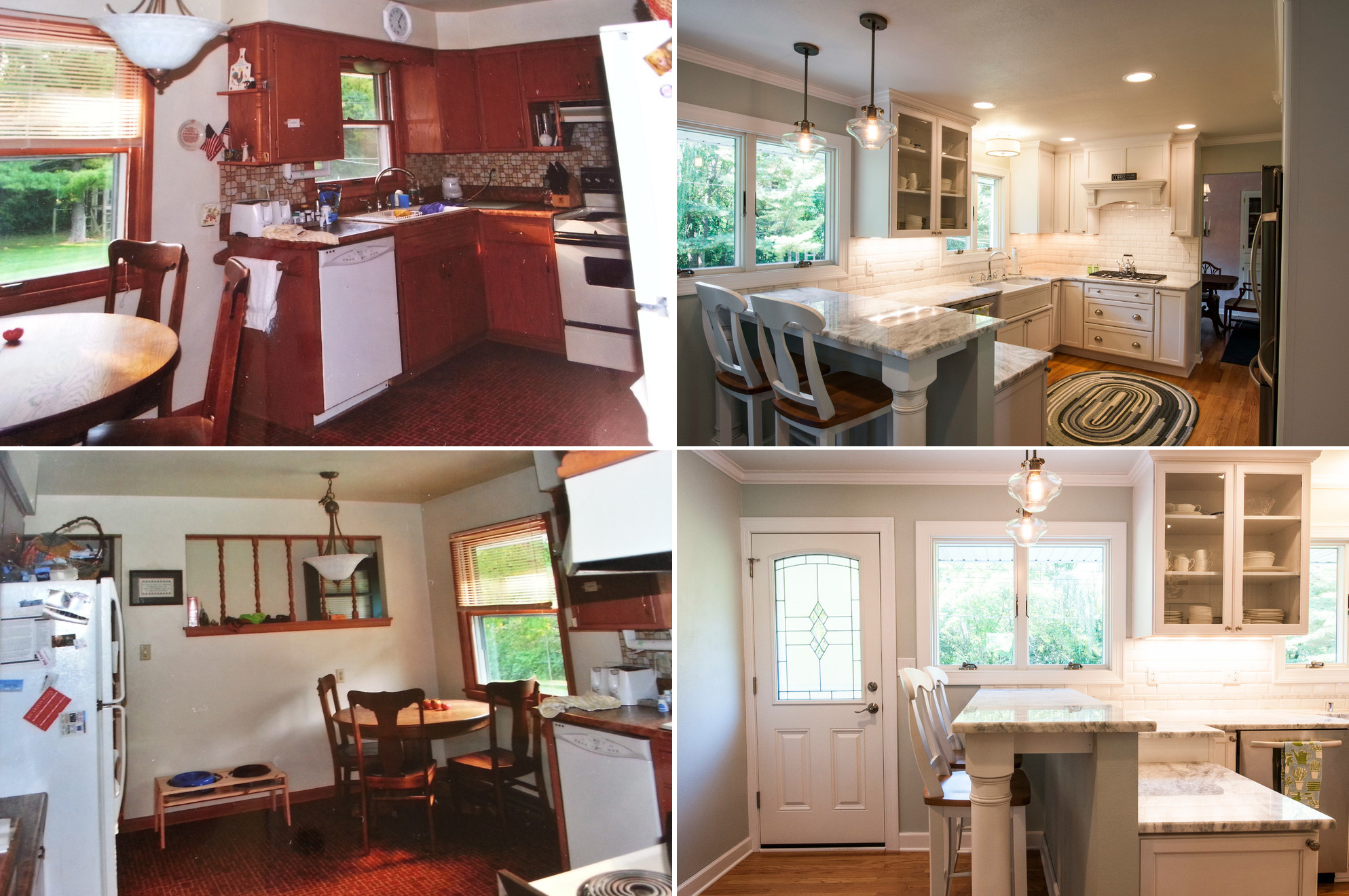 Реконструкция старой кухни: фото до и после ремонта