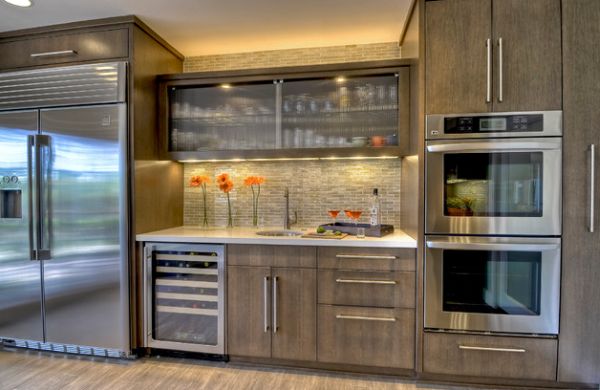 kitchen cabinet ideas with glass doors 16