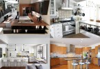 Фотоколлаж: стильные дизайны современных кухонных интерьеров