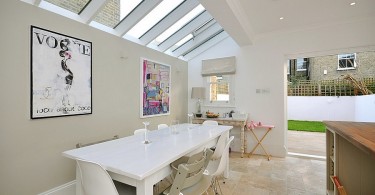 ПотПотрясающий дизайн интерьера кухни с потолочными окнамирясающий дизайн интерьера кухни с потолочными окнами