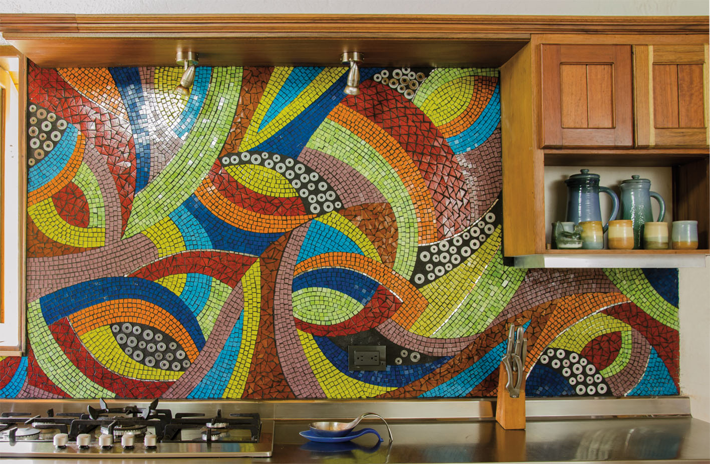 Кухонная мозаика в оформлении рабочего фартука - Фото 6