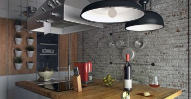 Уникальный дизайн интерьера кухни в лофт-стиле