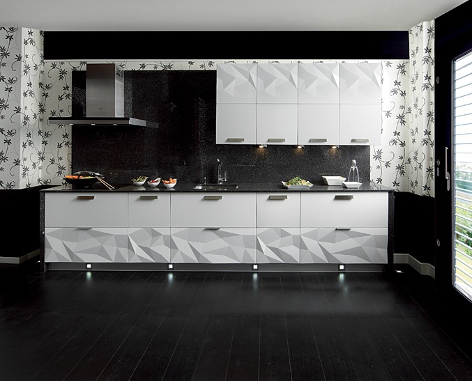 Необычный дизайн современной белой кухни Artica Kitchen от Estudiosat