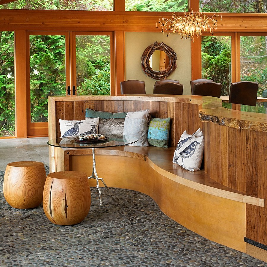 Креативный кухонный остров-диван
