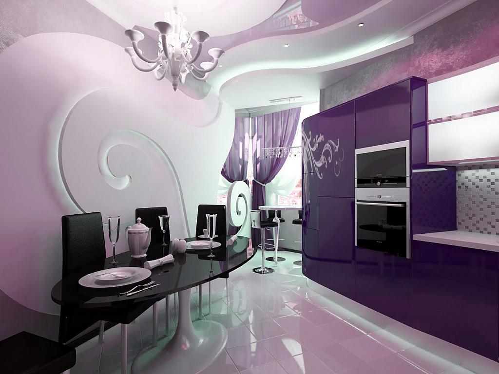 Минусы фиолетовой кухни