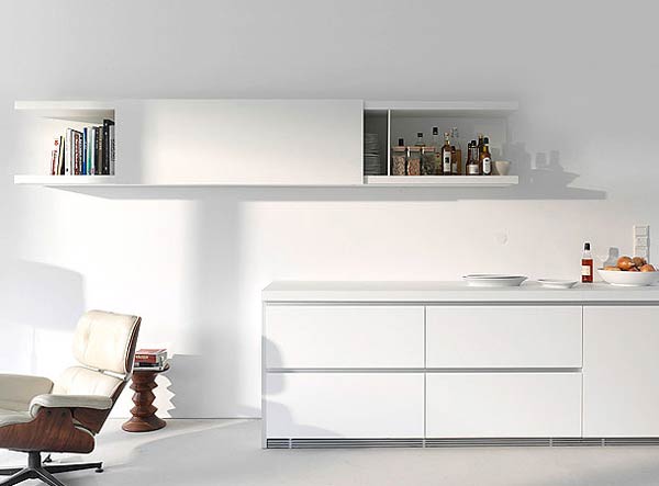 Потрясающий минималистский дизайн белой кухни Bulthaup B1
