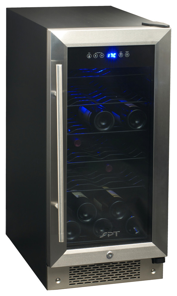 Современный дизайн холодильника для вина с прозрачной дверцей от SPT Appliance Inc.