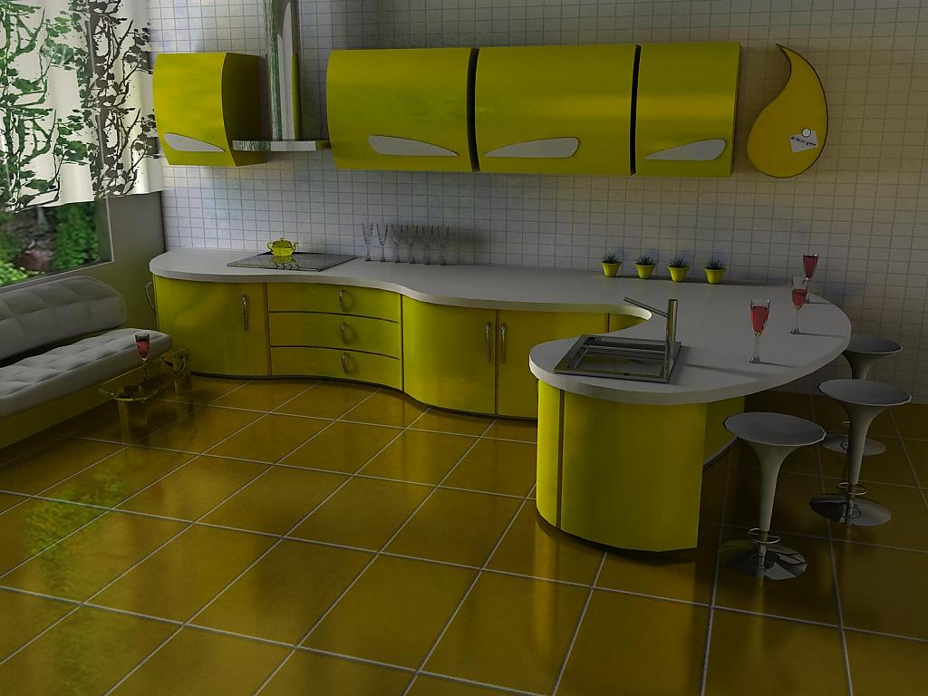 Желто зеленая кухня. Кухня в желто зеленых тонах. Кухня в желто зеленом цвете. Желтая плитка на кухне.